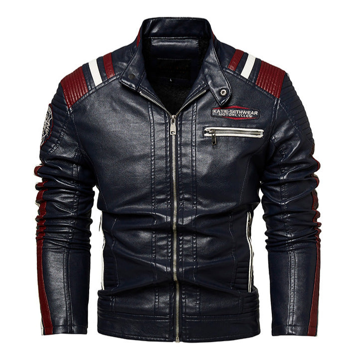 Men's High-Quality Faux Leather Motorcycle Jacket Mune Fashion