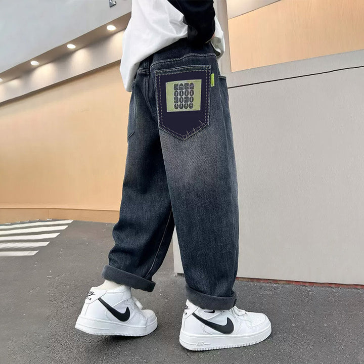 Boys casual denim pants with practical side pockets Mune Fashion