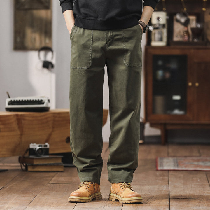Men's loose workwear pants with patch front pockets Drune