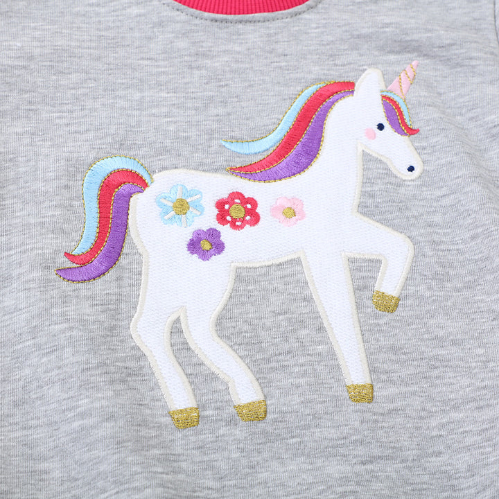 Girls sweatshirt with colorful unicorn motif Mune Fashion
