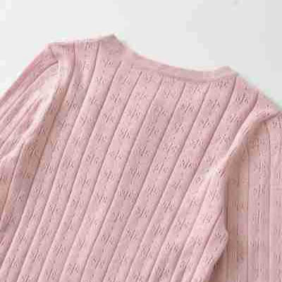 Women's fine knit long sleeve with button placket and textured knit Mune Fashion
