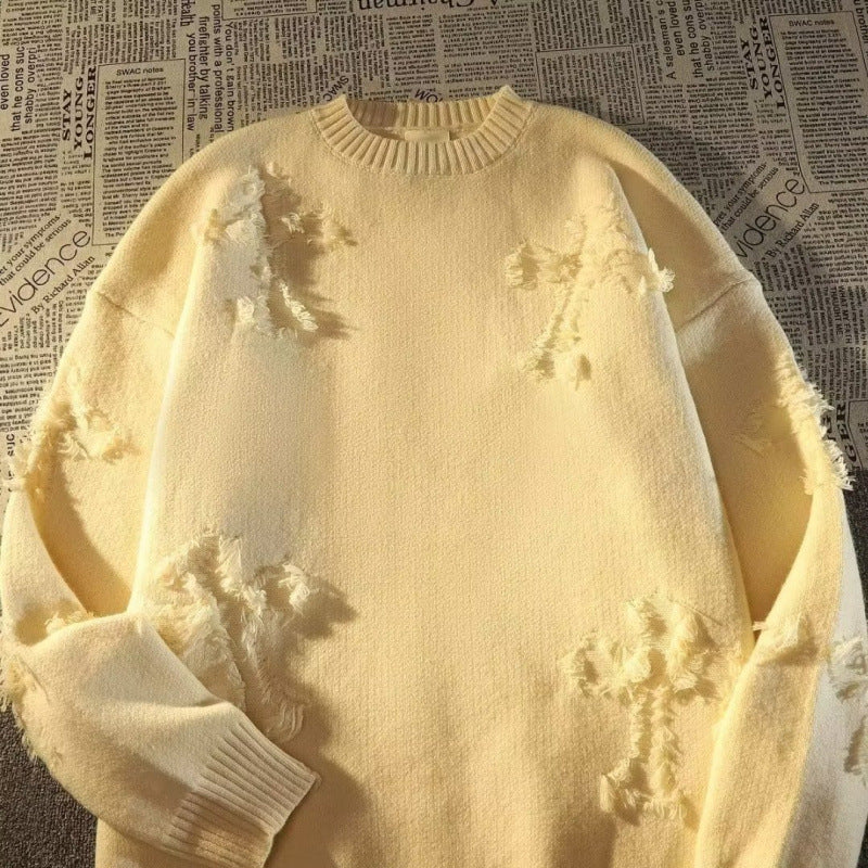 Women's Casual Oversized Sweater with Faded Design Mune Fashion