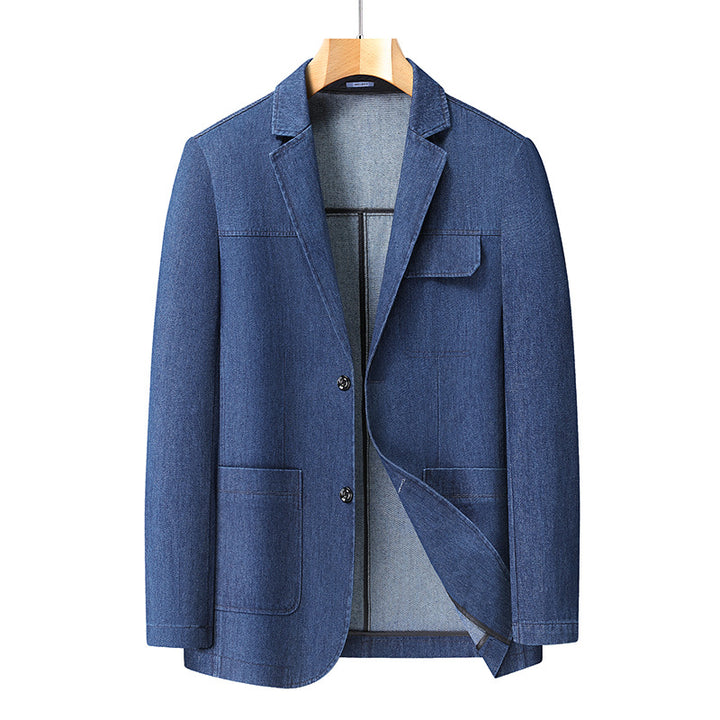 Men's lightweight single-breasted blazer with patch pockets and structured surface Mune Fashion