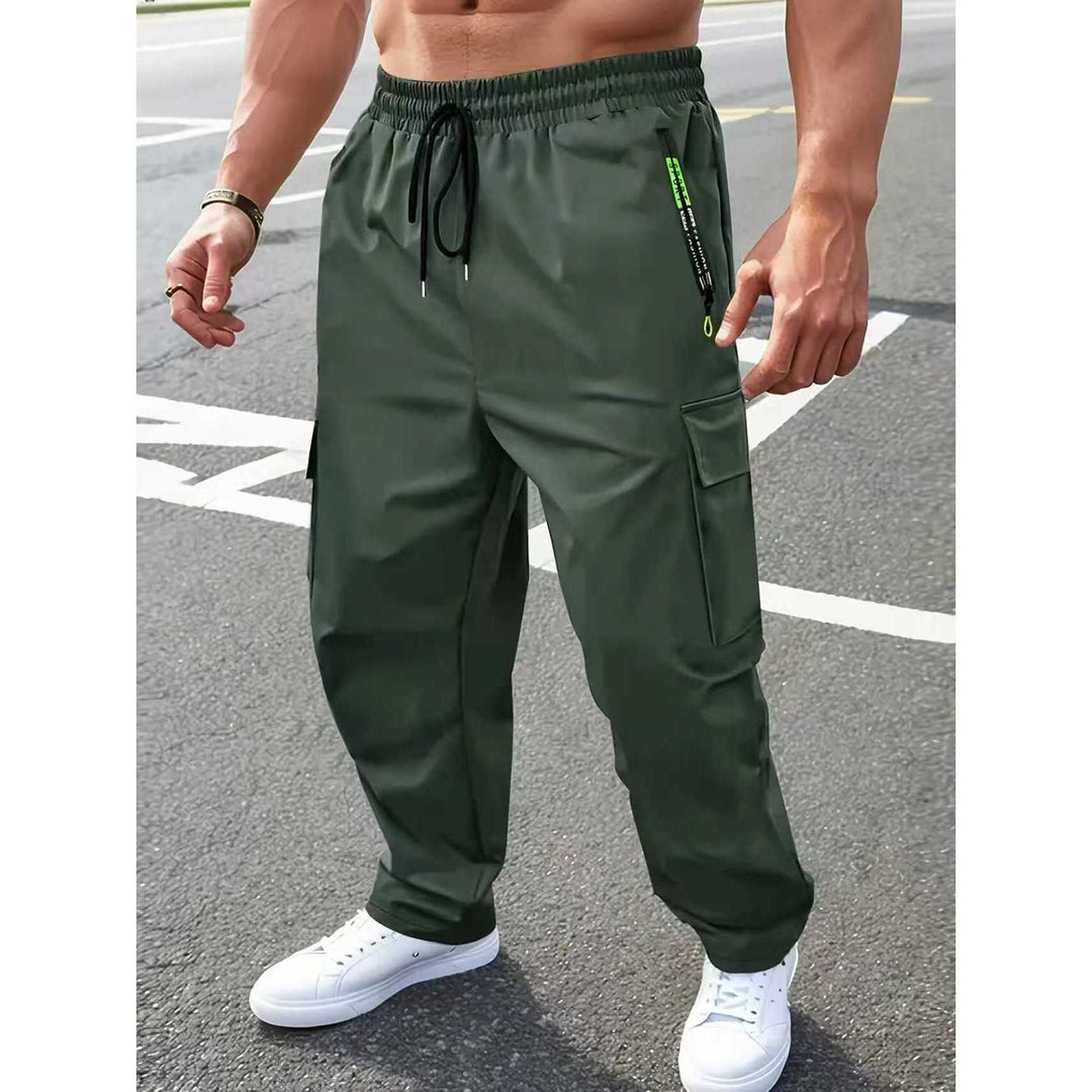 Men's Practical Cargo Pants with Adjustable Elastic Waistband Mune Fashion
