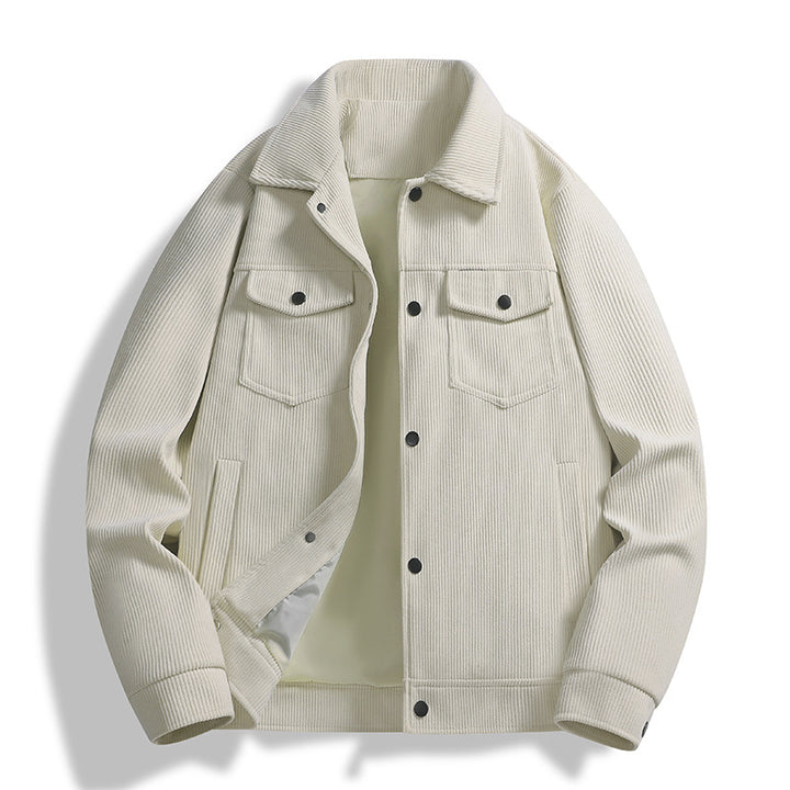 Men's Structured Overshirt Jacket with Padded Inner Lining and Press Stud Placket Mune Fashion