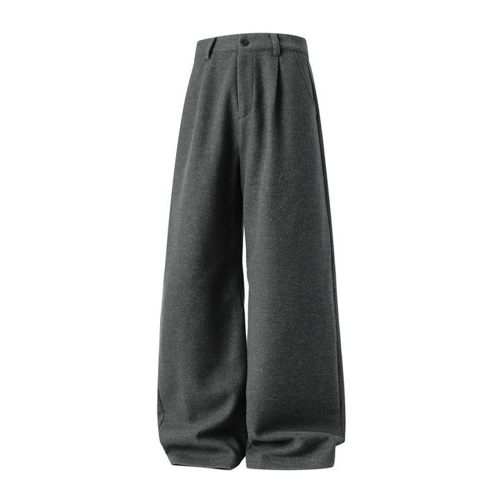 Ladies High-waisted Balloon Trousers made of Wool Blend with Pleats and Wide Silhouette Mune Fashion
