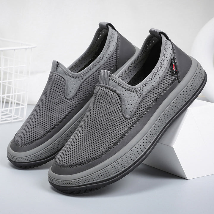 Men's breathable slip-on mesh sneakers with elastic entry and perforated EVA platform sole Mune Fashion