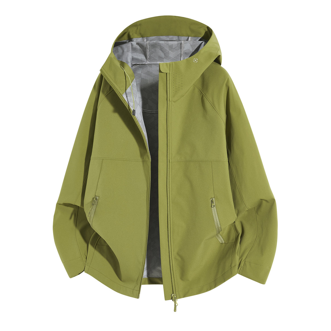 Women's Weatherproof Hooded Jacket with Ventilated Collar Mune Fashion