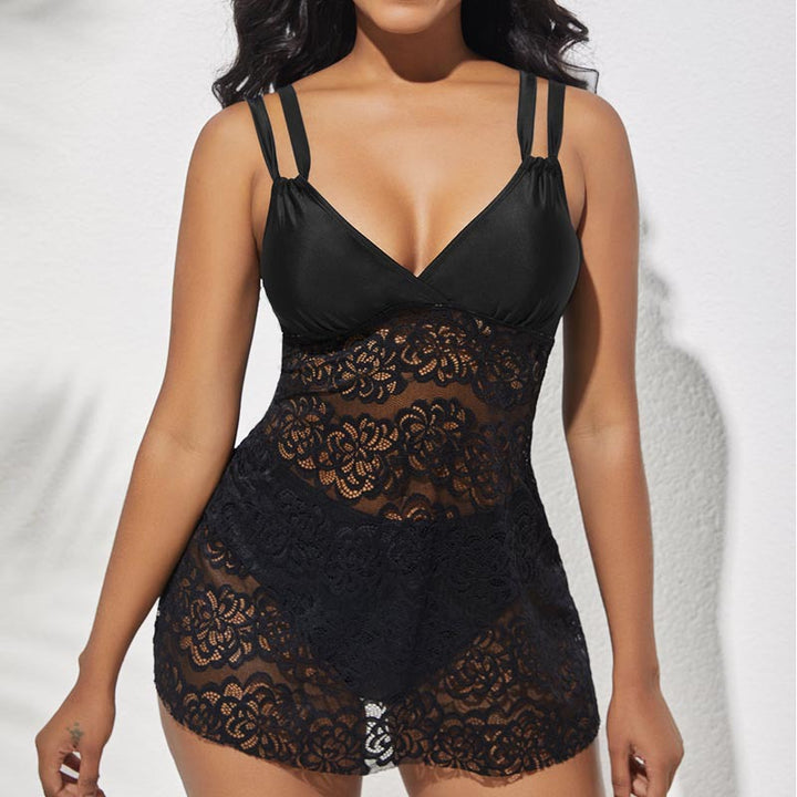 Women's swimsuit with elegant lace look and adjustable straps Mune Fashion