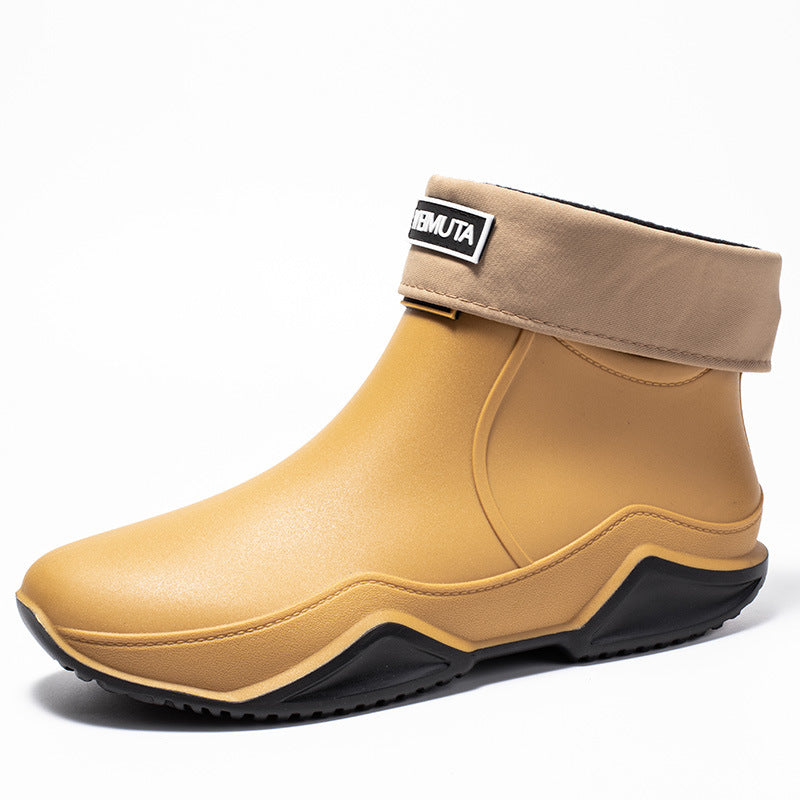 Women's waterproof short boots with foldable collar Mune Fashion