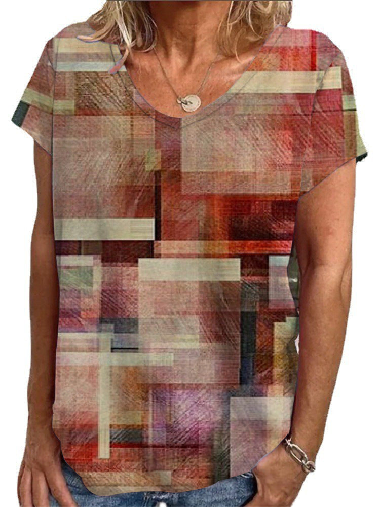 Ladies Loose Blouse with Colorful Paisley Pattern Mune Fashion