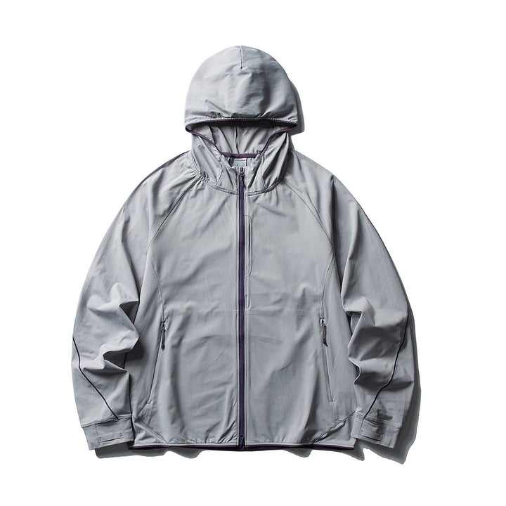 Women's Lightweight Ripstop Outdoor Hoodie Jacket with Raglan Sleeves and Zipper Pockets Mune Fashion