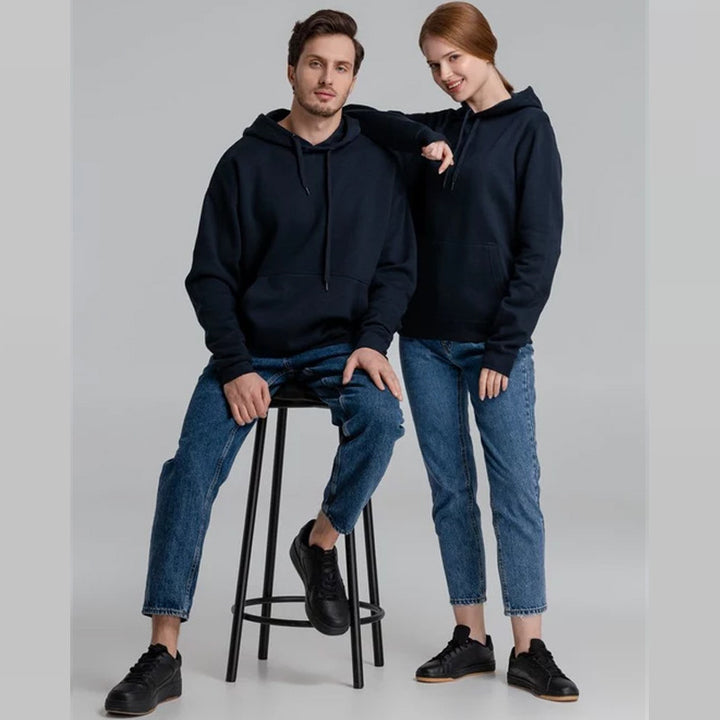Unisex nan minimalist heavyweight hoodie made of French terry with concealed kangaroo pocket and narrow silhouette Mune Fashion
