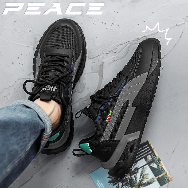 Men's Retro Outdoor Sneakers with contoured trail sole and breathable mesh Mune Fashion