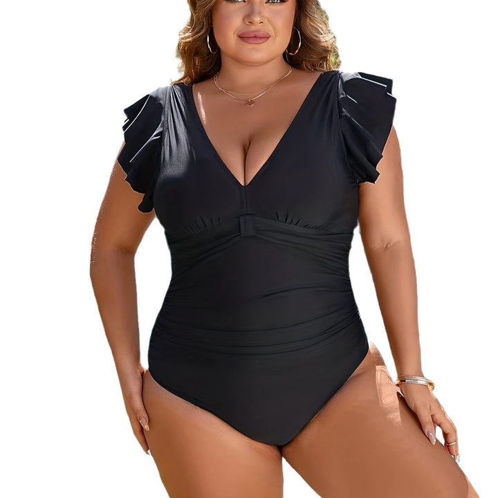 Women's One-Piece Swimsuit with Fashionable Ruffle Details Mune Fashion