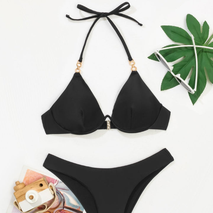 Ladies triangle bikini with adjustable straps and push-up cups Mune Fashion
