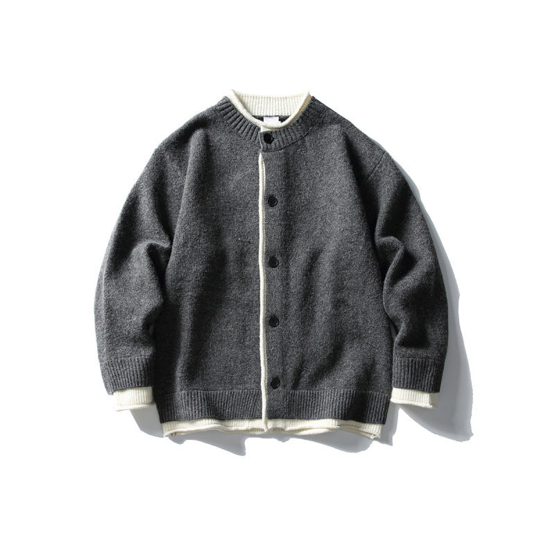 Unisex Boxy Cardigan with contrasting edges and ribbed finishes Mune Fashion