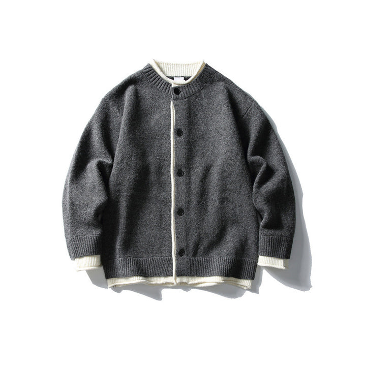 Unisex Boxy Cardigan with contrasting edges and ribbed finishes Mune Fashion