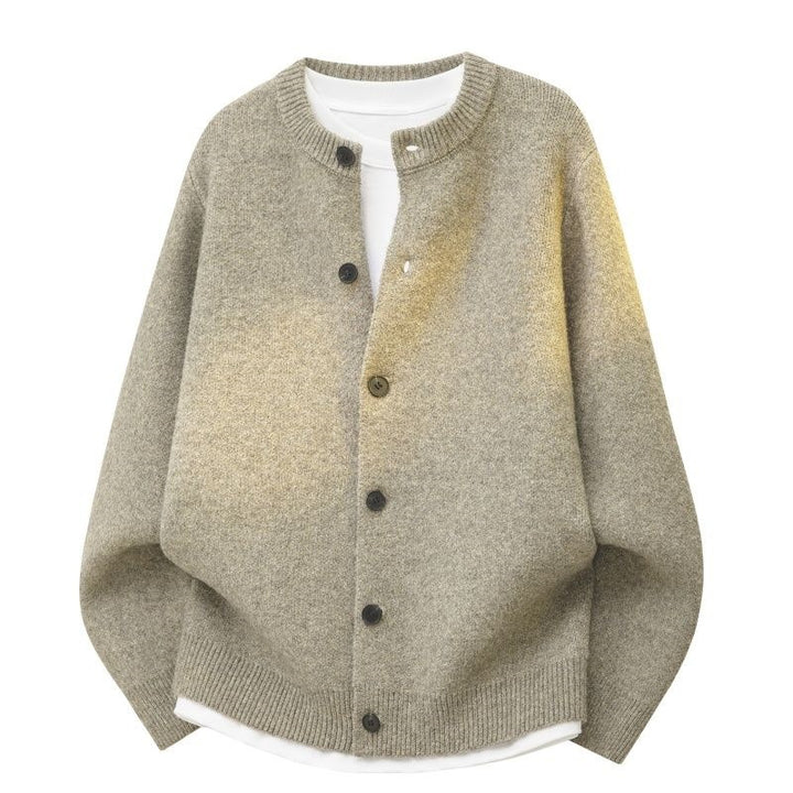 Women's Oversized Knit Jacket in Bomber Style with Round Neck, Ribbed Hem & Balloon Sleeves Mune Fashion