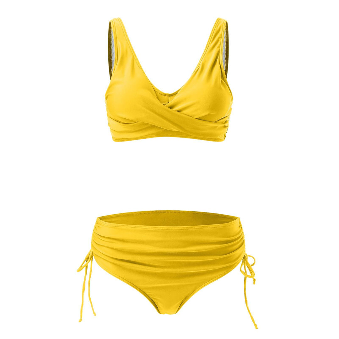 Women High Quality Wrap Bikini Set with Adjustable Bottom Mune Fashion