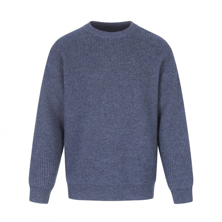 Unisex Soft Oversized Ribbed Sweater with Relaxed Fit and Tonal Texture Mune Fashion
