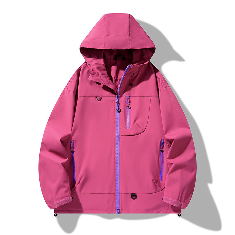 Men's nano waterproof softshell hooded jacket with welded seams, concealed chest pocket, and adjustable hem Mune Fashion