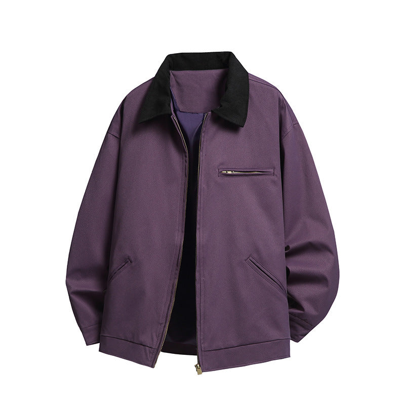 Men's Fashionable Transitional Jacket with High Collar and Practical Pockets Mune Fashion