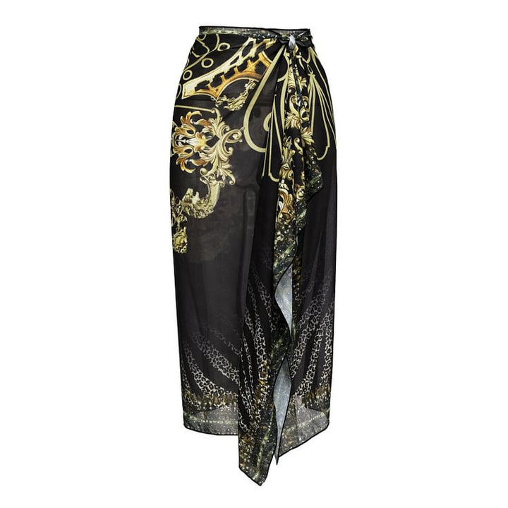 Women’s one-piece swimsuit with elegant design and matching wrap Mune Fashion