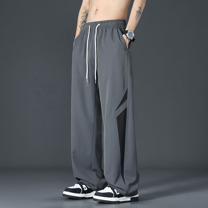 Men's Casual Sports Pants with Breathable Inserts