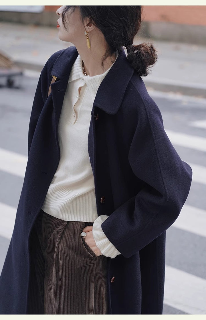 Women Fashionable Oversized Wool Jacket Mune Fashion
