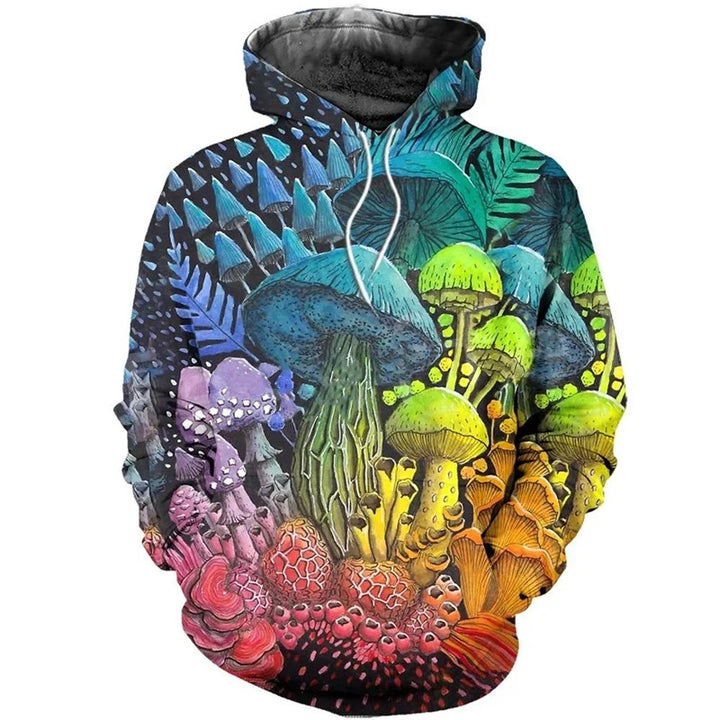 Unisex Hoodie with Creative Mushroom Design Mune Fashion