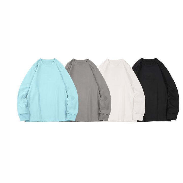 Men's Oversized Long Sleeve Shirt made of heavy cotton jersey with round neck and ribbed cuffs Mune Fashion