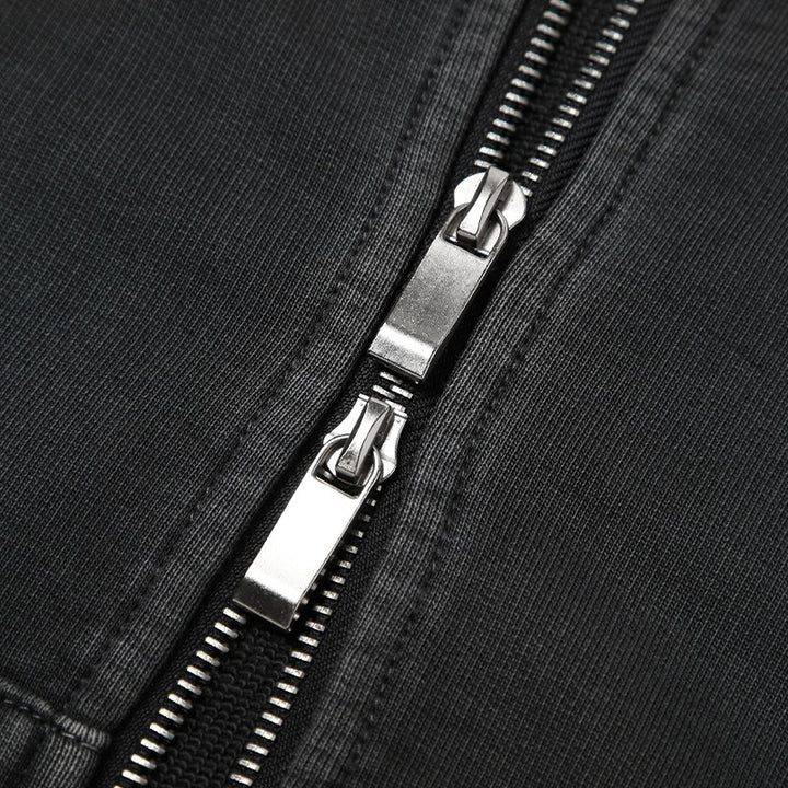 Men's Oversized Hoodie Jacket with Full Zipper, Fleece Lined, Kangaroo Pockets & Ribbed Cuffs Mune Fashion