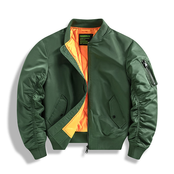 Herren Bomberjacke im MA-1 Stil mit kontrastreichem Steppfutter Mune Fashion