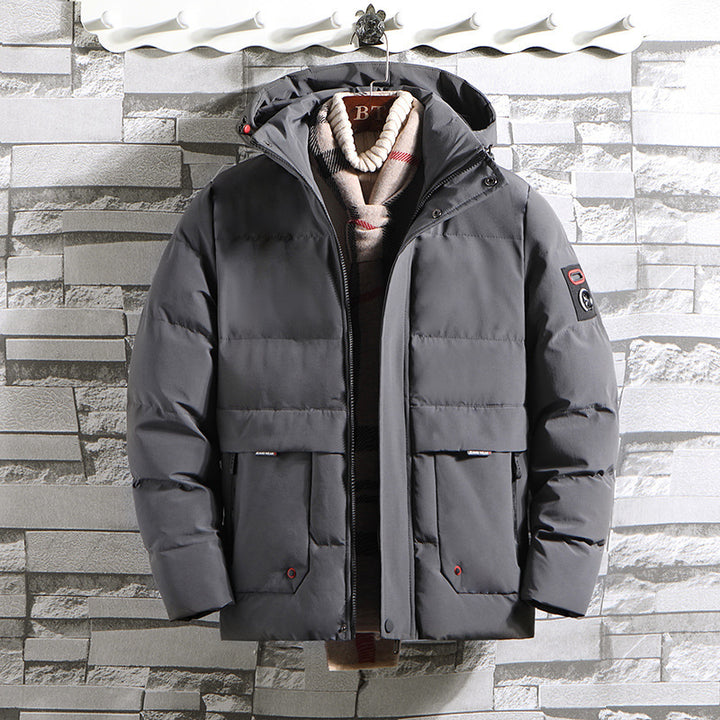 Men's padded parka with hood and large front pockets Mune Fashion
