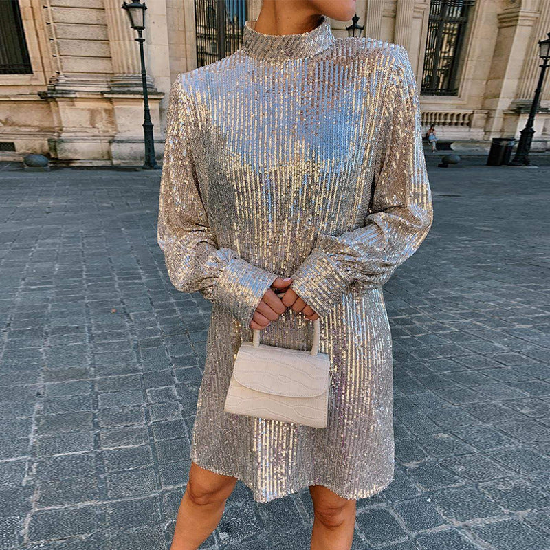Women's Glittering Cocktail Dress Mune