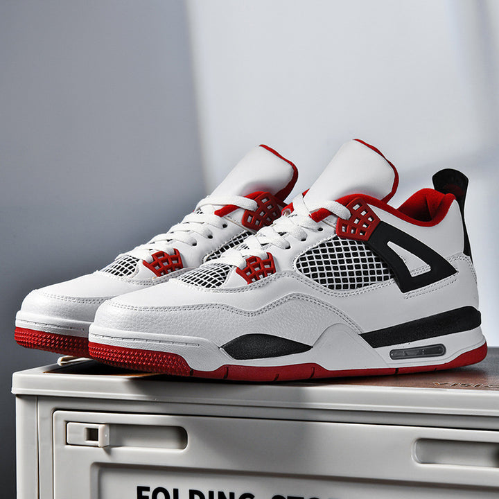 Men's retro-urban high-top sneakers with mesh panel, reinforced heel cap, and cushioning air unit Mune Fashion