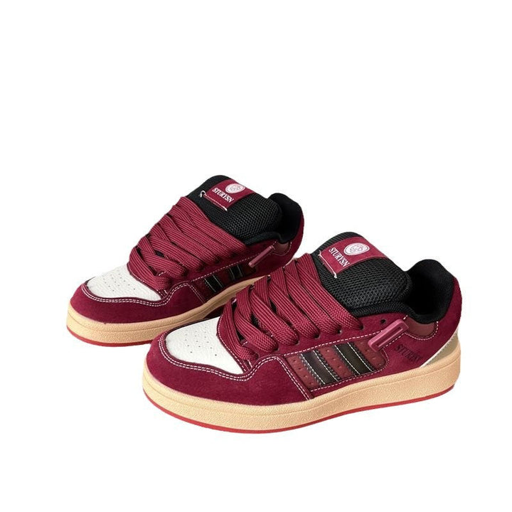 Women's fashionable sneakers with thick, padded soles and elastic laces Mune Fashion