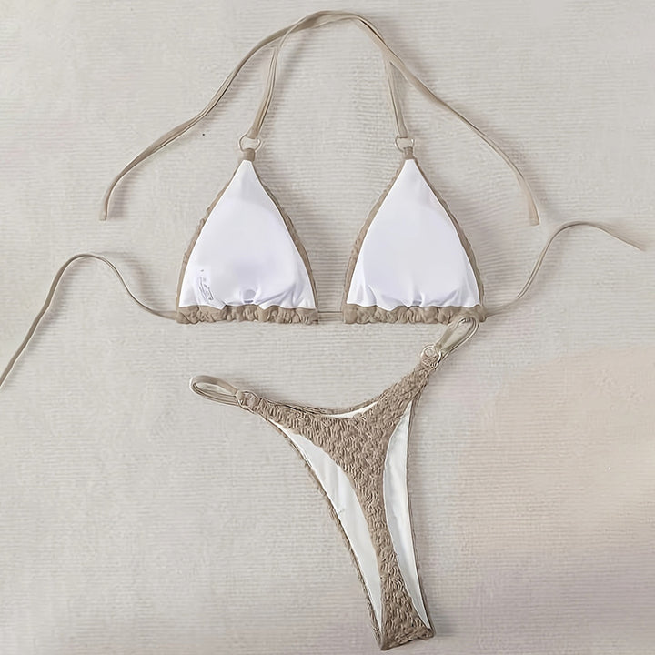 Women's Triangle Bikini with Braided Structure Mune Fashion