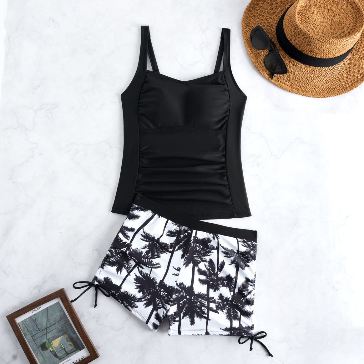 Women’s swimsuit with trendy gathering and stylish shorts Mune Fashion