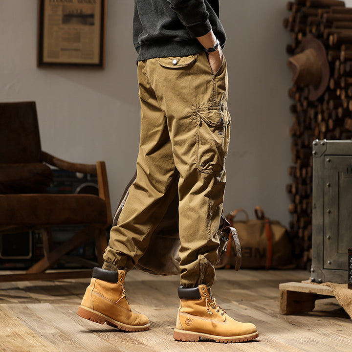 Herren Cargohose im Joggerstil mit elastischem Komfortbund, Multifunktionalen Klapp‑Utility‑Taschen und Knöchelreißverschluss Mune Fashion