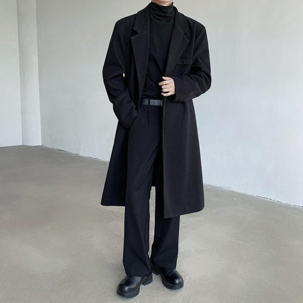Men's Elegant Wool Coat Mune Fashion