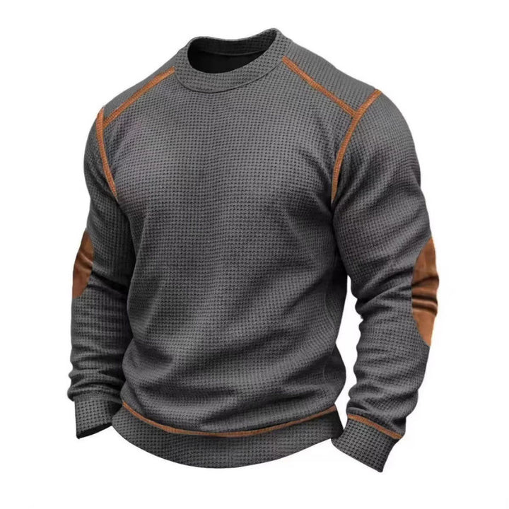 Men's Stylish Long Sleeve Sweater with Textured Design Mune Fashion