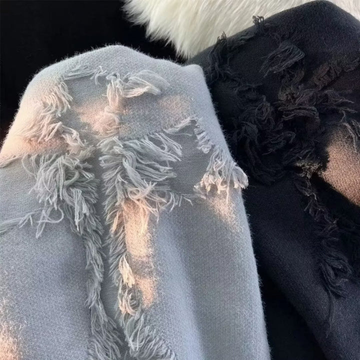 Women's Casual Oversized Sweater with Faded Design Mune Fashion