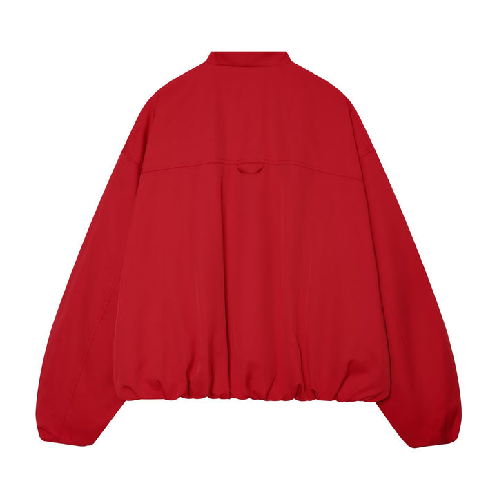 Women's Oversized Bomber Jacket with Shawl Collar, Raglan Sleeves, and Elastic Hem Mune Fashion