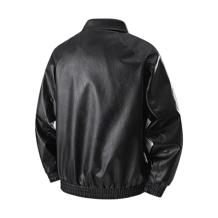 Men's Oversized Bomber Jacket in Sporty Look with Large Letter Applications Mune Fashion