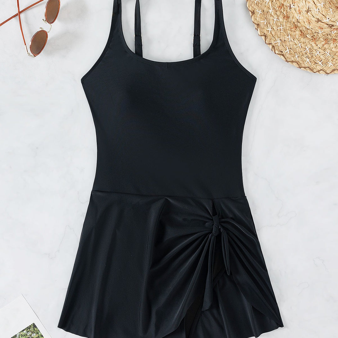 Ladies Elegant Swimsuit with Draping Mune Fashion