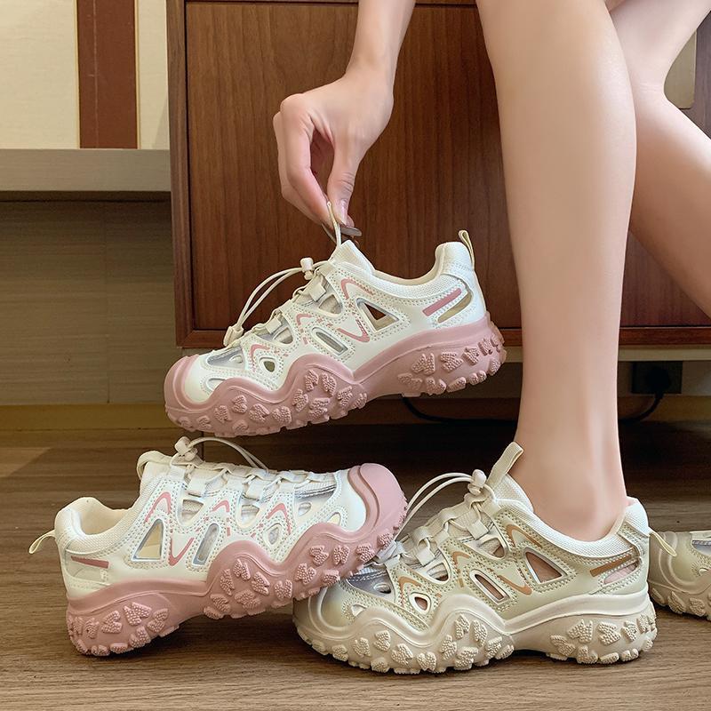 Women's Sporty Sneakers with Non-Slip Sole and Breathable Upper Material Mune Fashion