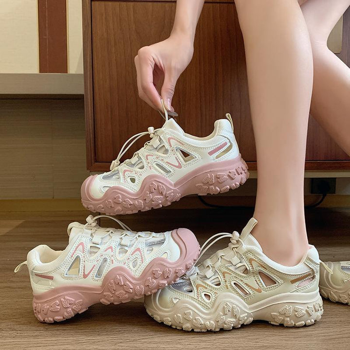 Women's Sporty Sneakers with Non-Slip Sole and Breathable Upper Material Mune Fashion