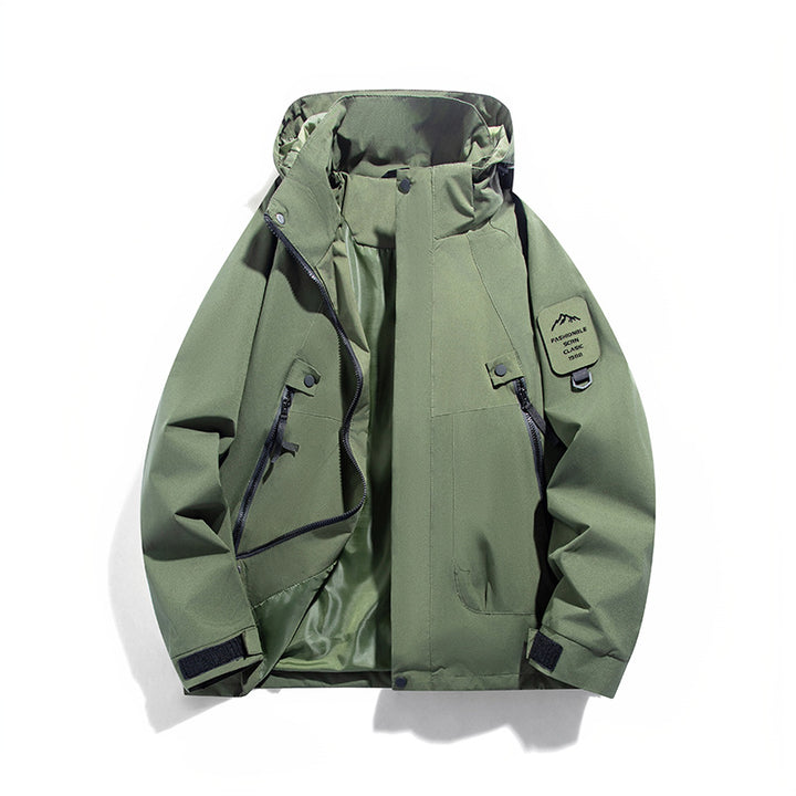 Men's wind and waterproof functional parka with zippered pockets and adjustable hood Mune Fashion